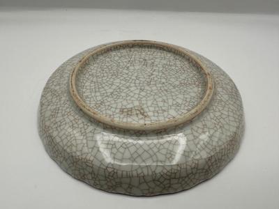 Hand-Painted Crackle Glaze Floral Pottery