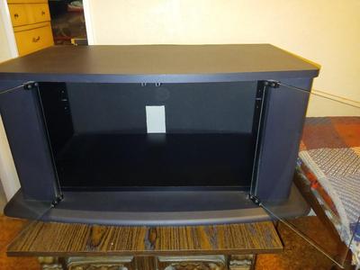 Black two door TV stand