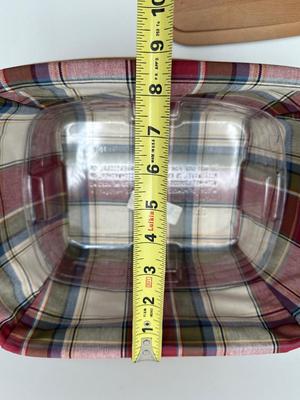 Longaberger Basket with Lid and Plastic Liner