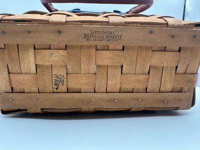 Longaberger Basket with Lid and Plastic Liner