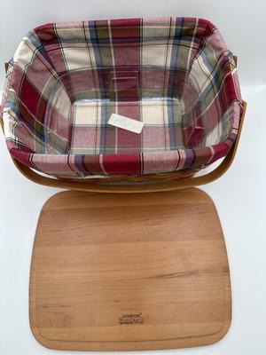 Longaberger Basket with Lid and Plastic Liner