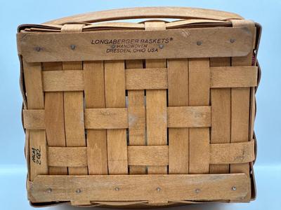 Longaberger Basket with Lid and Plastic Liner