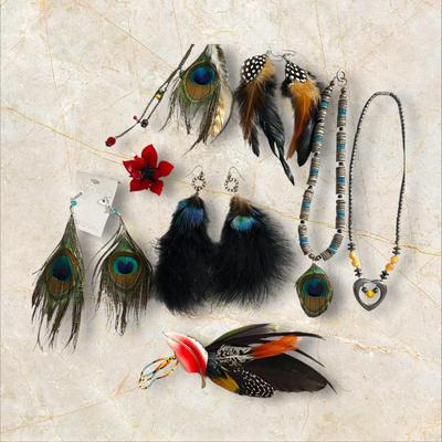 Jewelry Lot with Lots of Feathers!