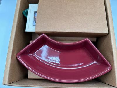 Longaberger Pottery Crescent Dishes & Lazy Susan