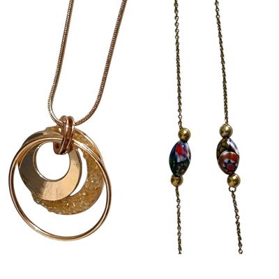 Costume Jewelry Lot of Gold Colored Necklaces