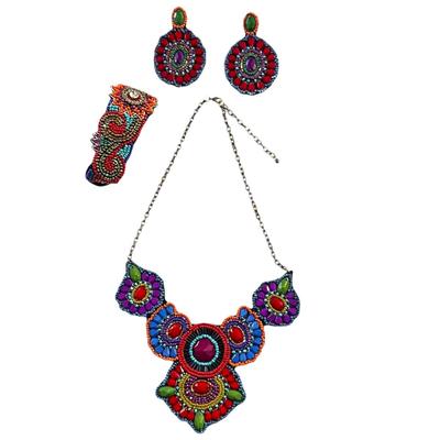 Beaded Boho Colorful Costume Jewelry Set