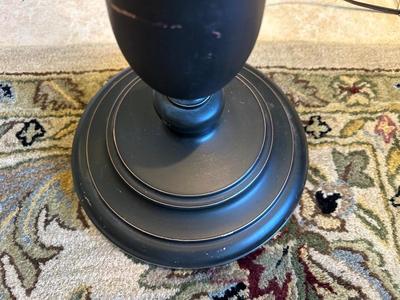 Black Floor Lamp with Fabric Shade