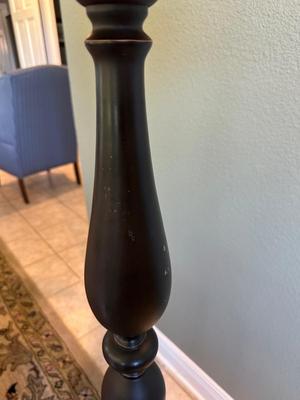 Black Floor Lamp with Fabric Shade