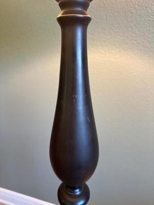 Black Floor Lamp with Fabric Shade