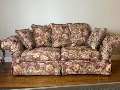 Vintage Floral Upholstered Loveseat