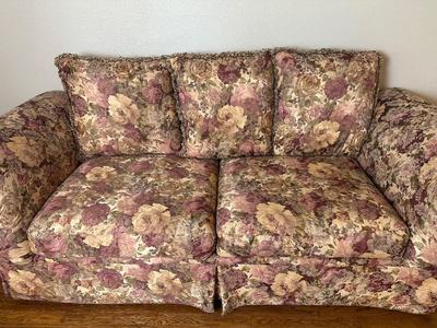 Vintage Floral Upholstered Loveseat