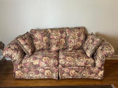 Vintage Floral Upholstered Loveseat