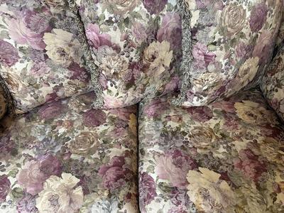 Vintage Floral Upholstered Loveseat