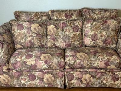 Vintage Floral Upholstered Loveseat