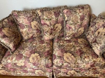 Vintage Floral Upholstered Loveseat