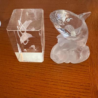 Dophin and Whale Small Glass Decor Items