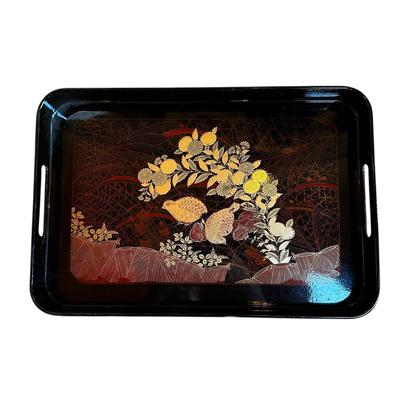 Lot of Tray and Framed Tile
