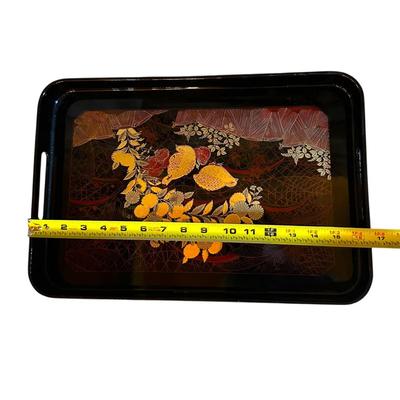 Lot of Tray and Framed Tile