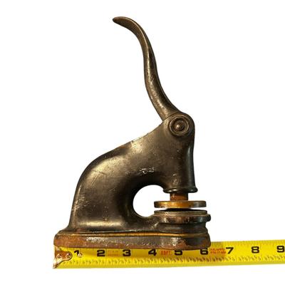 VIntage (nonworking) Metal Seal Stamping Tool