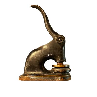 VIntage (nonworking) Metal Seal Stamping Tool