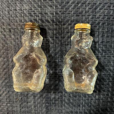 Vintage Glass Bear Salt and Pepper Shakers