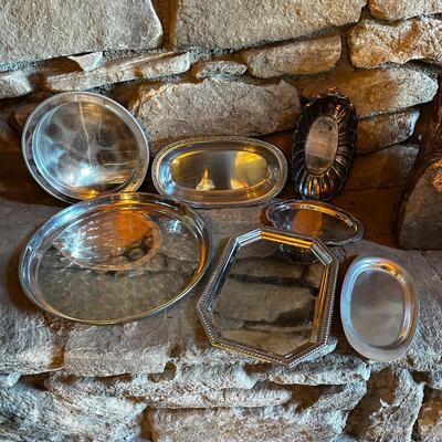 Lot of Silver Plated Trays