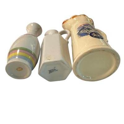 Ceramic Vases Lot w Large "Frog" Stem Holder