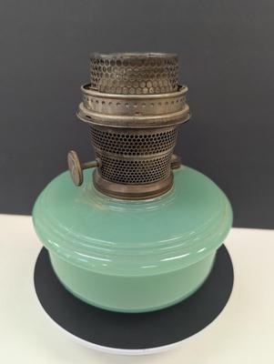 Sale Photo Thumbnail #2362: Aladdin Model B Green Moonstone Shelf Lamp