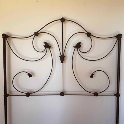 Sale Photo Thumbnail #1235: Measures: 6'7" long x 54" wide x 65" high (headboard) x 40" high (foot board)