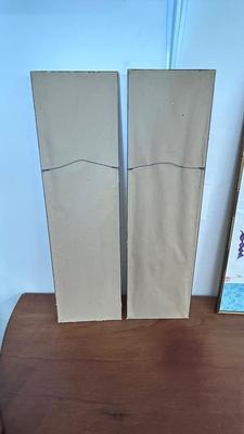 4 PIECE SET OF SIGNED ASIAN ARTWORK ( 4th in separate pic)