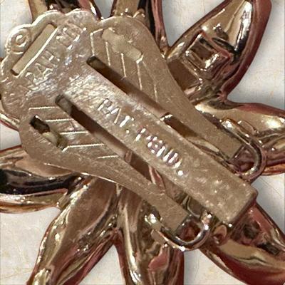 Costume Jewelry- Sarah Cov Silver Toned Pin and Earrings Set