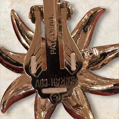 Costume Jewelry- Sarah Cov Silver Toned Pin and Earrings Set