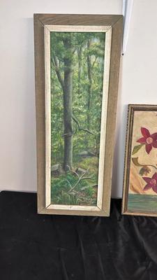 2 HAND PAINTED PIECES OF ARTWORK