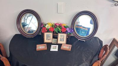 SIGNED ARTWORK BY WALLACE NUTTING, VINTAGE MIRRORS AND MORE