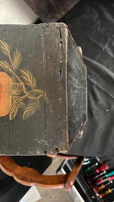 FALL IS IN THE AIR FOR THESE PRETTY IN SEASONAL DECORATIONS AND A LOVELY ANTIQUE WOODEN BOX