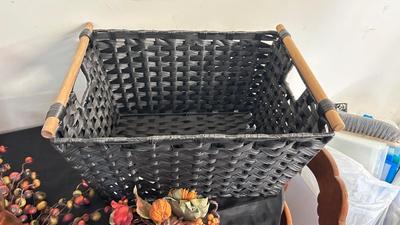 FALL IS IN THE AIR FOR THESE PRETTY IN SEASONAL DECORATIONS AND A LOVELY ANTIQUE WOODEN BOX