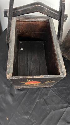 FALL IS IN THE AIR FOR THESE PRETTY IN SEASONAL DECORATIONS AND A LOVELY ANTIQUE WOODEN BOX