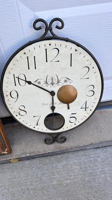 HOWARD MILLER PENDULUM WALL CLOCK AND LARGE HEAVY MIRROR