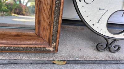 HOWARD MILLER PENDULUM WALL CLOCK AND LARGE HEAVY MIRROR