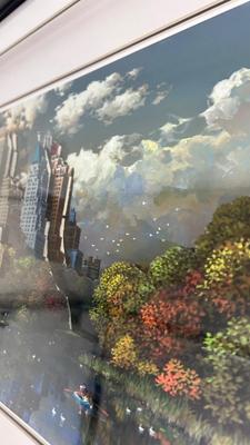 SERIOLITHOGRAPGH SIGNED AND NUMBERED 50/99 ARTWORK OF CENTRAL PARK BY ARTIST ALEXANDER CHEN