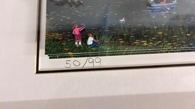 SERIOLITHOGRAPGH SIGNED AND NUMBERED 50/99 ARTWORK OF CENTRAL PARK BY ARTIST ALEXANDER CHEN