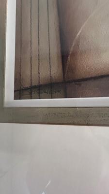 SIGN IN NUMBERED PRINT OF CONTEMPORARY ART BY ARTIST DEROSIER 705/950 WITH CERTIFICATE OF AUTHENTICITY