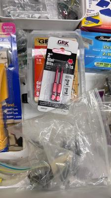 DRAWER PACKED WITH A VARIETY OF DIFFERENT HARDWARE