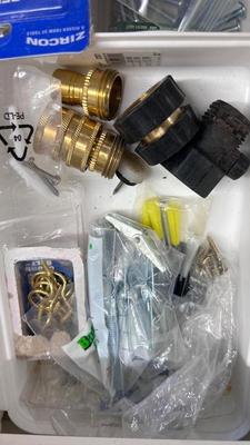 DRAWER PACKED WITH A VARIETY OF DIFFERENT HARDWARE