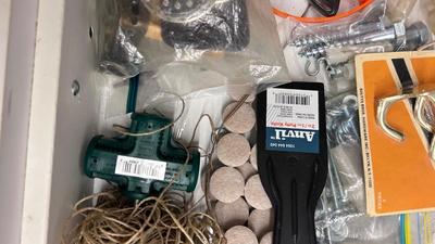 ANOTHER DRAWER PACKED WITH ALL SORTS OF HARDWARE AND HOUSEHOLD NEEDS