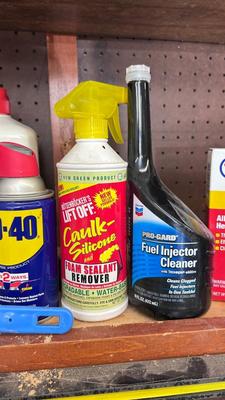 GARAGE CHEMICALS, SPRAY PAINTS, CHARCOAL LIGHTER FLUID AND MORE!