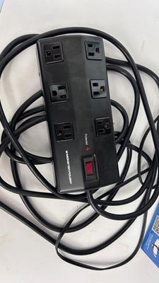 WESTINGHOUSE OUTDOOR SECURITY MOTION, LIGHT TABLE, LAMP, AND POWER STRIP
