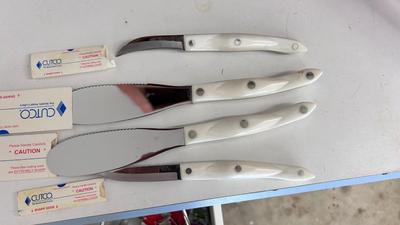 CUTCO KNIVES, A PORCELAIN JUICER, COOKIE CUTTERS AND OTHER HANDY UTENSILS