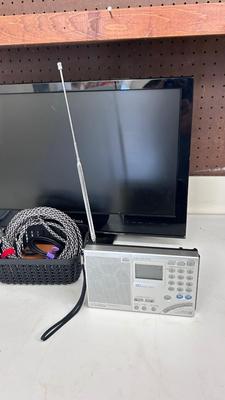 SONY DIGITAL TRANSISTOR RADIO, 22” INSIGNIA MONITOR/TELEVISION