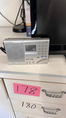 SONY DIGITAL TRANSISTOR RADIO, 22” INSIGNIA MONITOR/TELEVISION